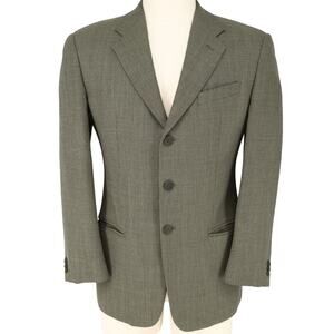 Mani Sport Coat Mens 40S Taupe Brown Wool Mens Jacket 3 Button Saks Fifth Ave